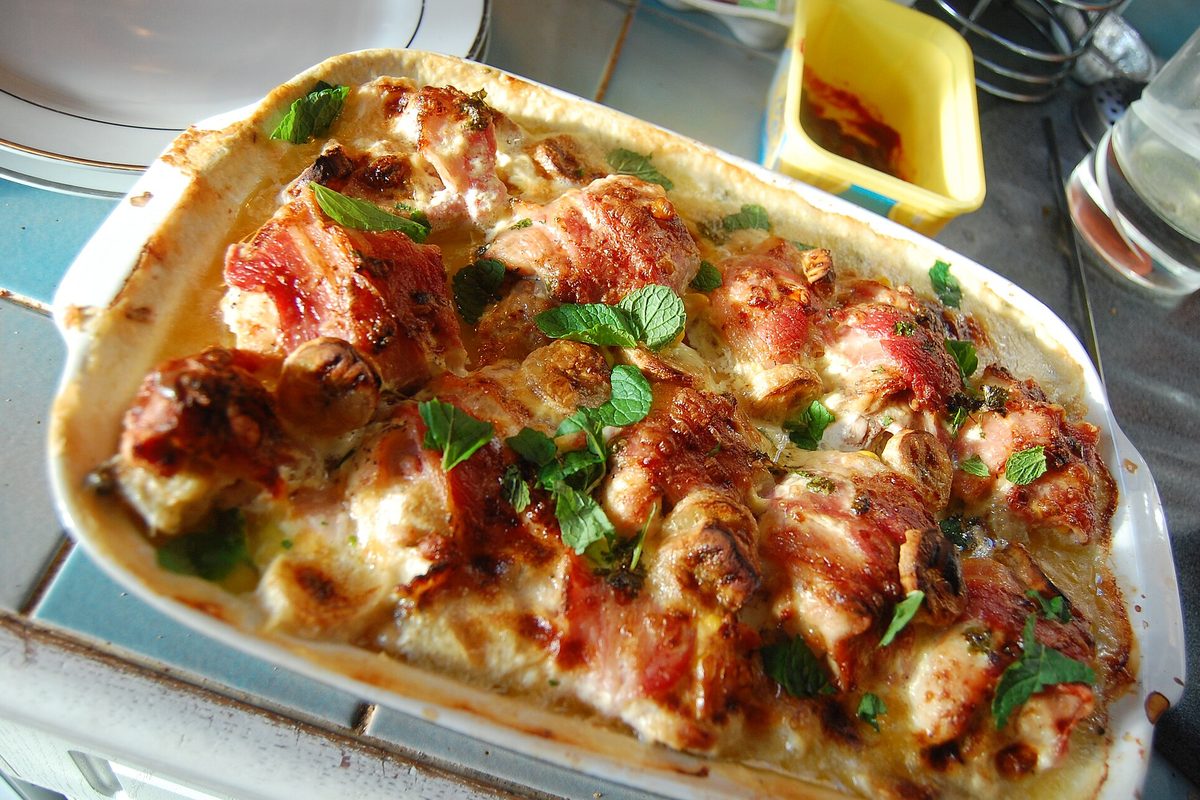Poulet gratiné au four